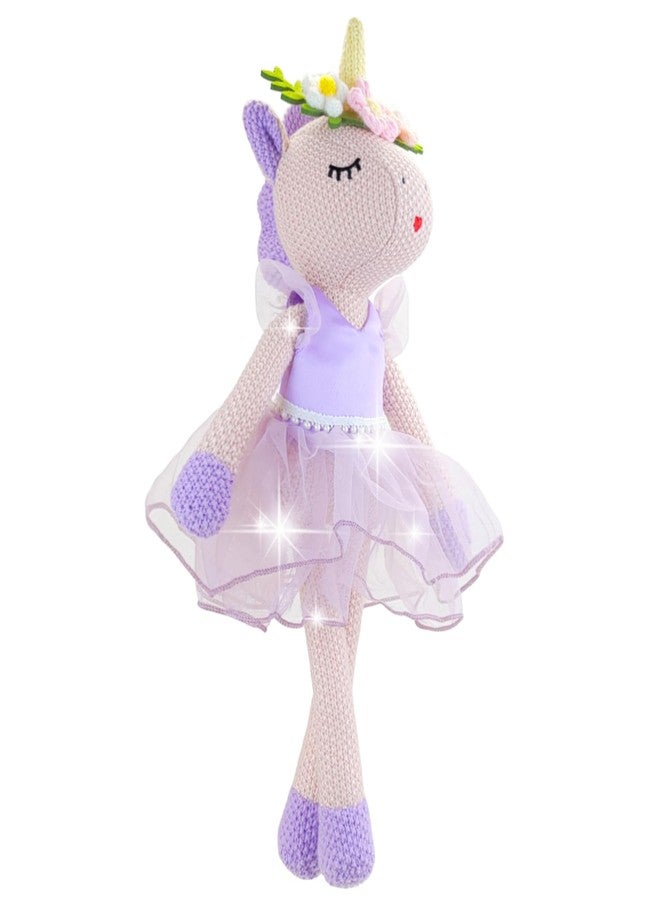 JUSTQUNSEEN Unicorn Stuffed Animals Plush Ballerina Baby Doll, U nicorn Toys for Girl Age, Stuffed Animals for Girl Birthday Gifts U nicorn Decorations for Girls Toys(Pink) - Image 1