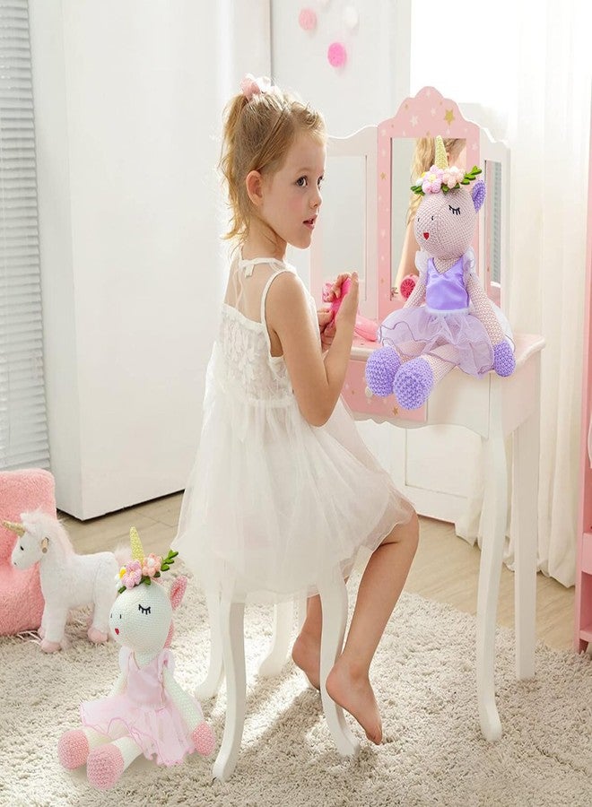JUSTQUNSEEN Unicorn Stuffed Animals Plush Ballerina Baby Doll, U nicorn Toys for Girl Age, Stuffed Animals for Girl Birthday Gifts U nicorn Decorations for Girls Toys(Pink) - Image 5