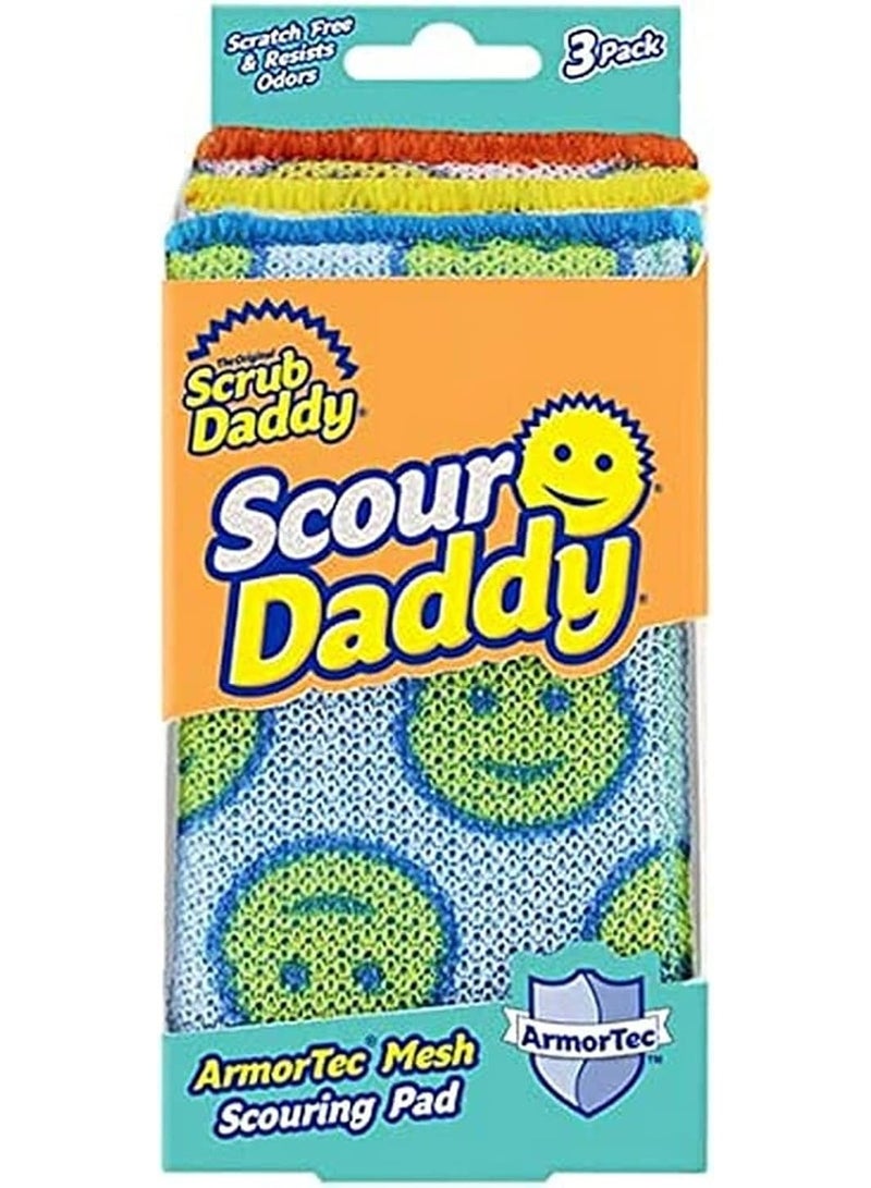 Scrub Daddy Scour Daddy Scouring Pad Heavy Duty Mesh Strong Cleaning Three Pack - Image 1