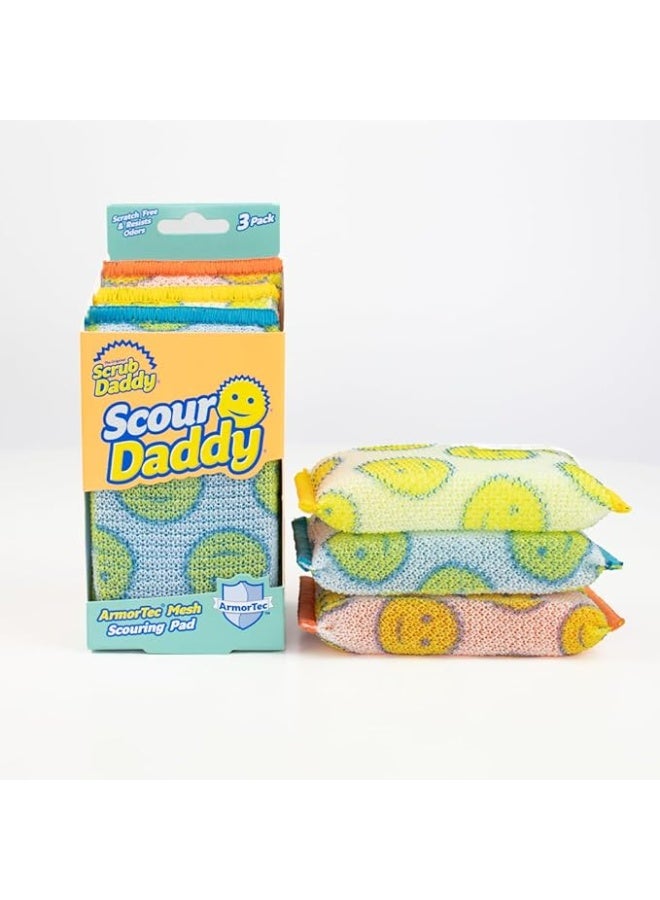 Scrub Daddy Scour Daddy Scouring Pad Heavy Duty Mesh Strong Cleaning Three Pack - Image 2