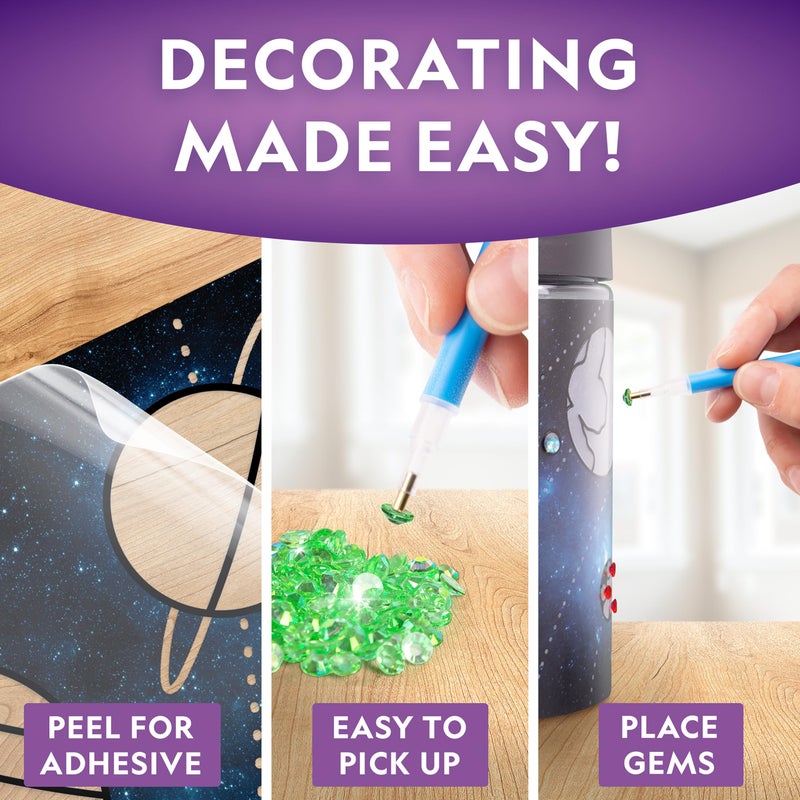 Blue Marble NATIONAL GEOGRAPHIC Diamond Painting Solar System Night Light - Make Your Own Night Light with 1000+ Gems to Decorate, Arts and Crafts Kits for Kids ages 8 9 10 11 12, DIY Space Gift, Planets for Kids - Image 2
