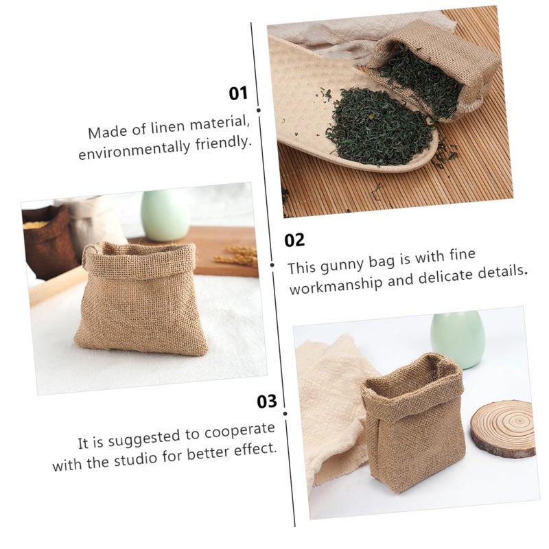 Linen Storage Bags 2 Pack Small Gunny Bags For Photography Props Food And Grains Easy Clean - Image 5