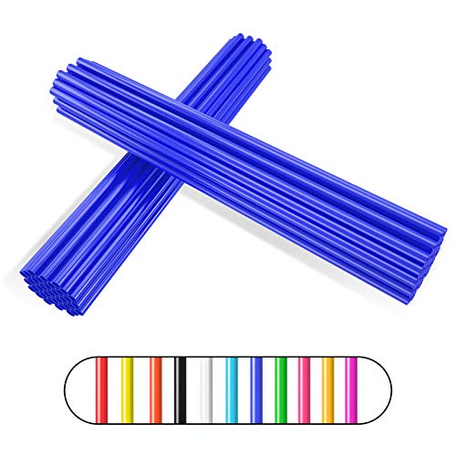 PSLER 72 PCS Blue Spoke Skins Spoke Trim Wrap Cover Decoration Protector Pipe Motocross Pit Dirt Bike Aaccessories - Image 1