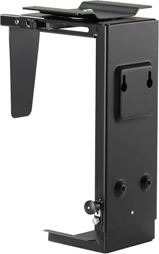 Pholiten Under Desk CPU Mount, Universal PC Wall Mount, 3.94 to 11.61 Inch Wide Computer Case CPU Hanger Holder, Adjustable 360 Swivel, Secure Lock, Max Load 44Lbs - Image 1