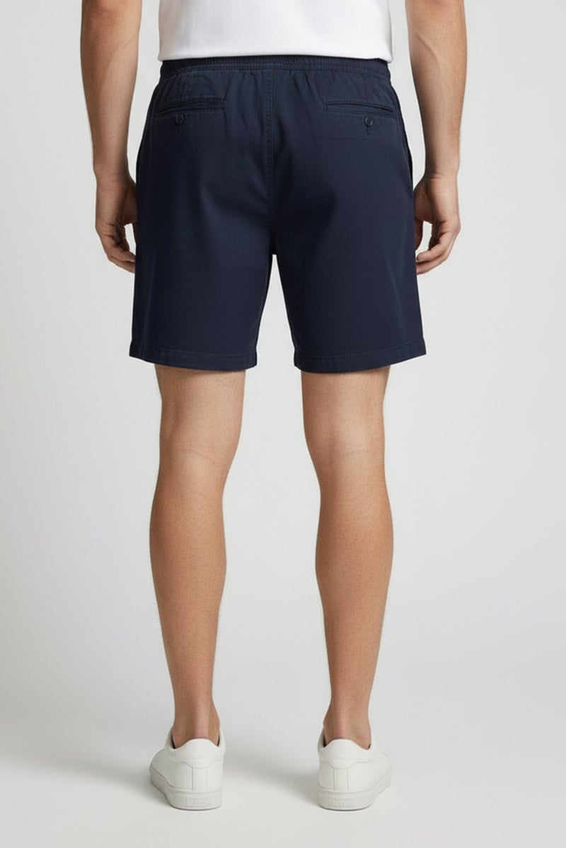 Threadbare Men Plain Basic Shorts, Navy Blue - Image 5