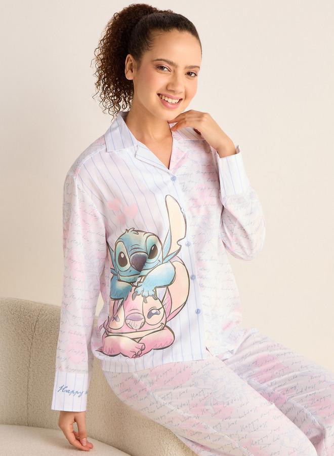 سبلاش فيڤ طقم بيجامة وقميص بطبعة ستيتش - Image 2
