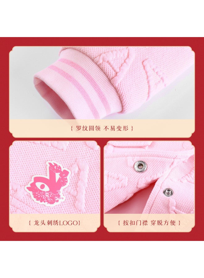Annil Girls' Knitted Jacket With Full Print Jacquard, Baseball Style, Warm For Spring And Autumn - Image 4