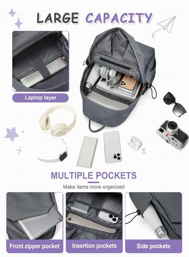 SEAFEW School Backpack for Teens Middle High School Backpack Large Bookbag Gray Book Bag for Girls Boys Teenagers Mochila Escolar para Niños Adolescentes - Image 4