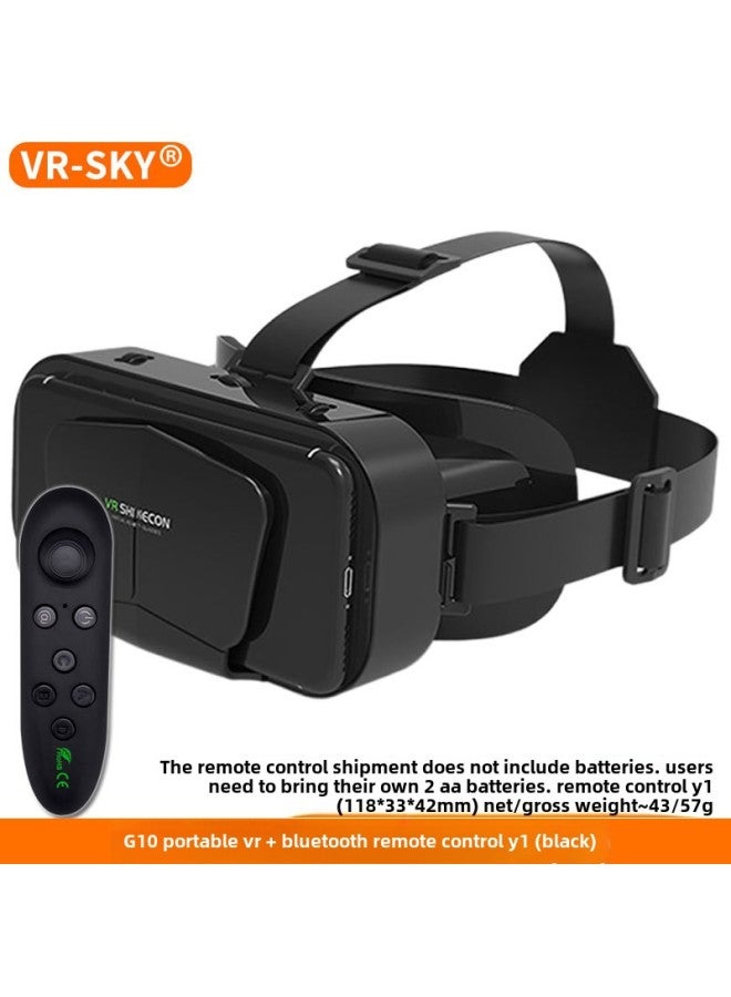 VR Shinecon G10 Version Virtual Reality Headset 3D Glasses For Mobile Phone High Definition Upgraded Adult Student Entertainment-Color:G10 English Version Y5 Black - Image 1