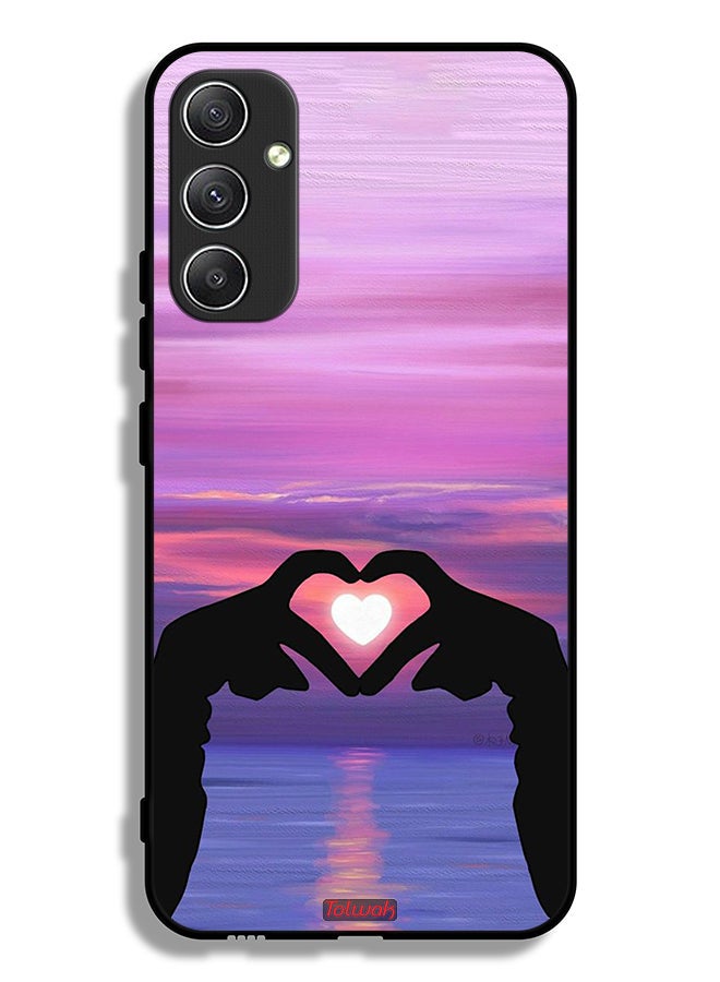 Tolwak Samsung Galaxy A34 5G Protective Case Cover Heart Moon - Image 1