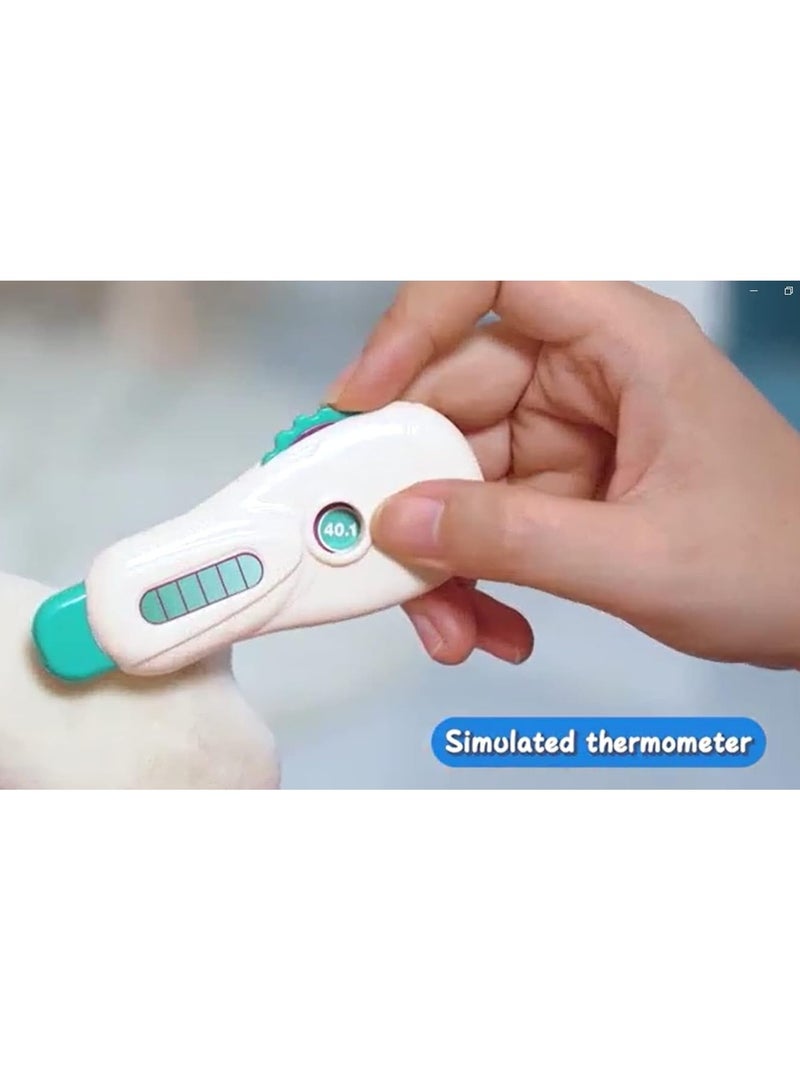 Doctor Pretend Play Medical Set Toy With Trolley Double-Decker, X-Ray Doctor Cart Toy for Toddler Kids - Image 5