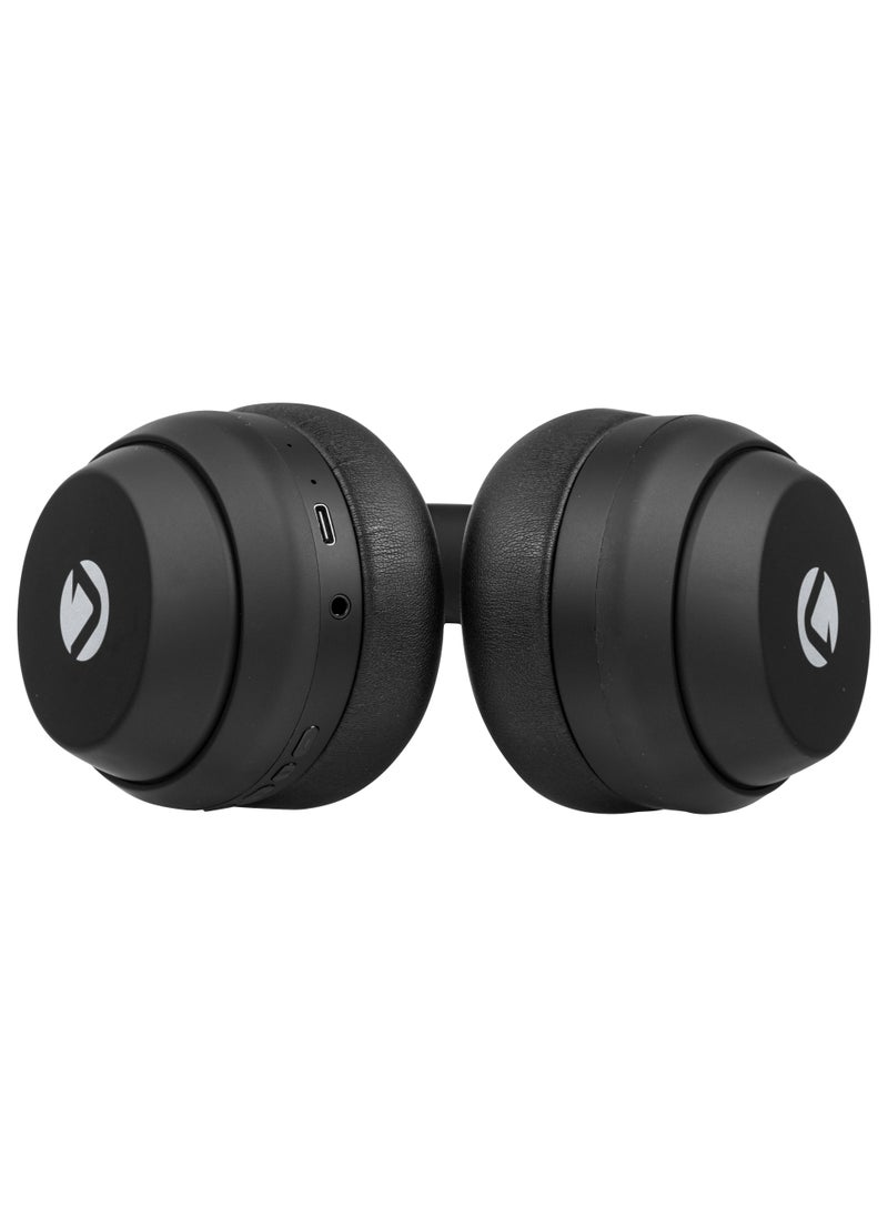 Volkano - Volkano Sound Sweeper Series Active Noise Cancelling ,40mm Driver Immersive Sound, Headset Wireless, Bluetooth 5.3 Multipoint, Foldable Design playing time 20H - Black - Image 1