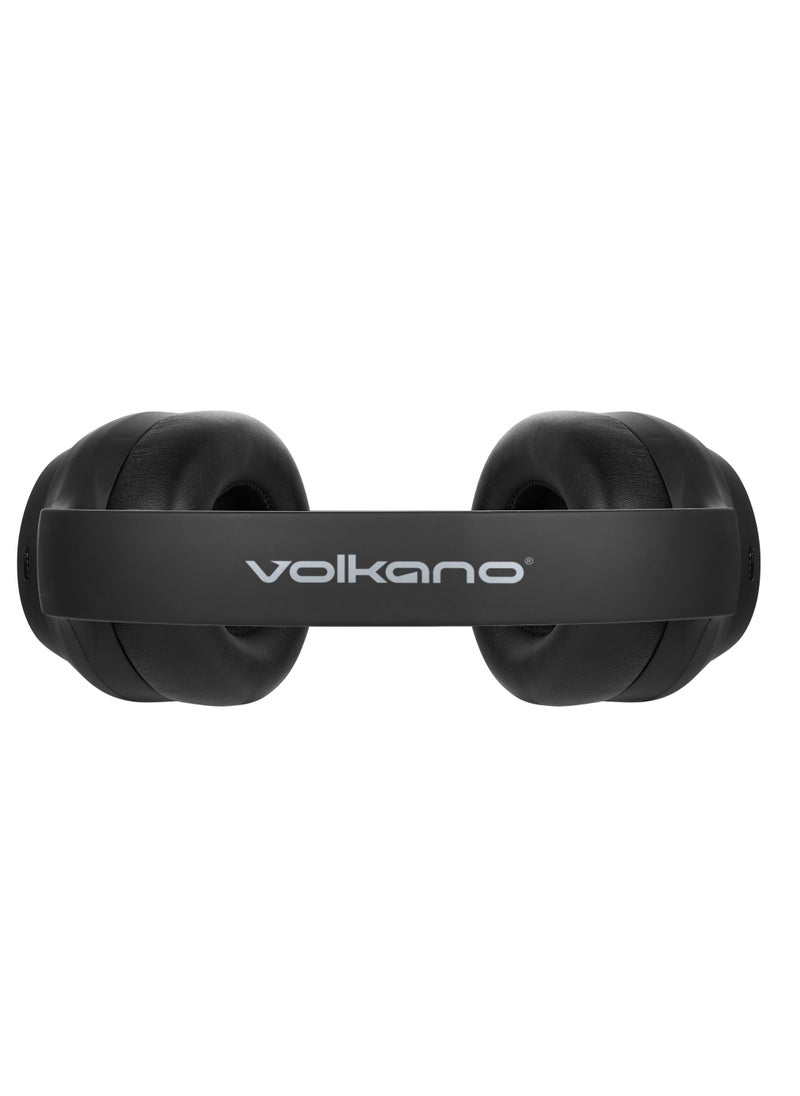 Volkano - Volkano Sound Sweeper Series Active Noise Cancelling ,40mm Driver Immersive Sound, Headset Wireless, Bluetooth 5.3 Multipoint, Foldable Design playing time 20H - Black - Image 1