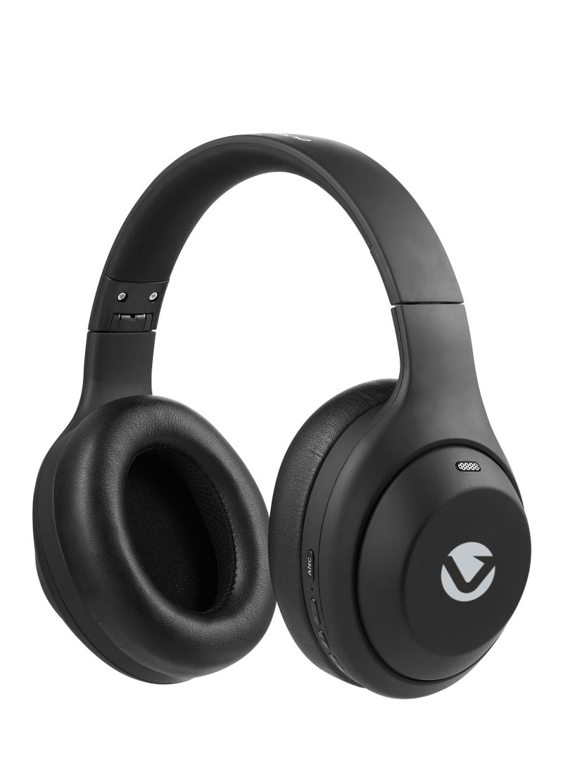 Volkano - Volkano Sound Sweeper Series Active Noise Cancelling ,40mm Driver Immersive Sound, Headset Wireless, Bluetooth 5.3 Multipoint, Foldable Design playing time 20H - Black - Image 1