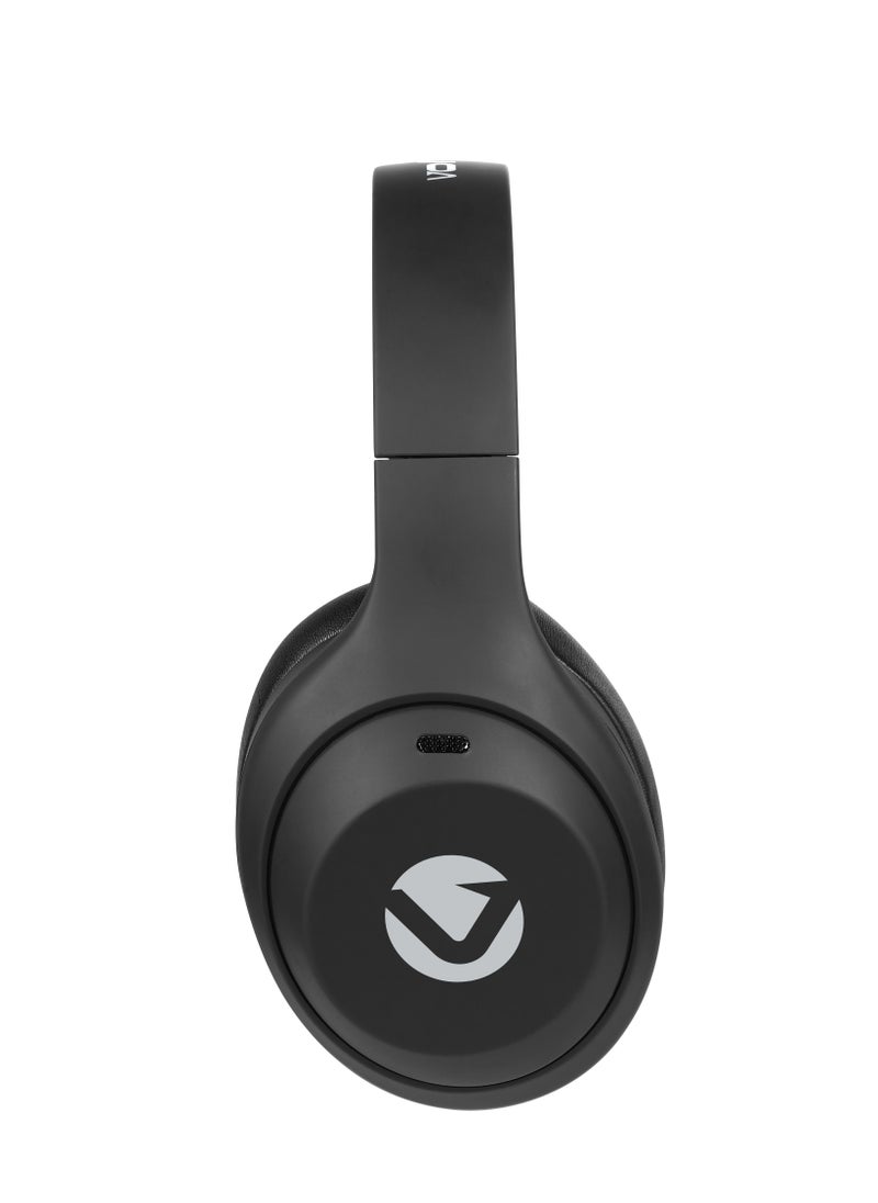 Volkano - Volkano Sound Sweeper Series Active Noise Cancelling ,40mm Driver Immersive Sound, Headset Wireless, Bluetooth 5.3 Multipoint, Foldable Design playing time 20H - Black - Image 1