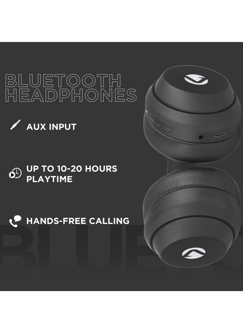 Volkano - Volkano Sound Sweeper Series Active Noise Cancelling ,40mm Driver Immersive Sound, Headset Wireless, Bluetooth 5.3 Multipoint, Foldable Design playing time 20H - Black - Image 1