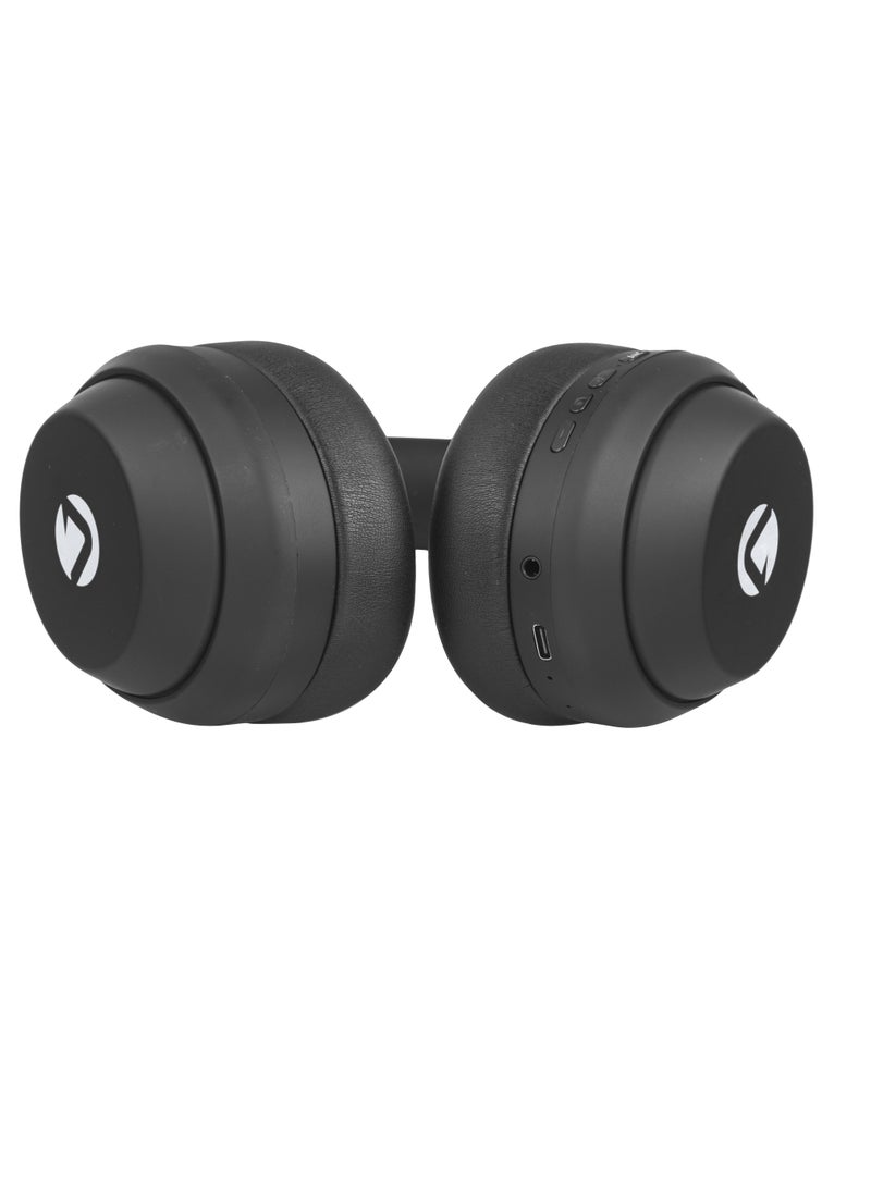 Volkano - Volkano Sound Sweeper Series Active Noise Cancelling ,40mm Driver Immersive Sound, Headset Wireless, Bluetooth 5.3 Multipoint, Foldable Design playing time 20H - Black - Image 1