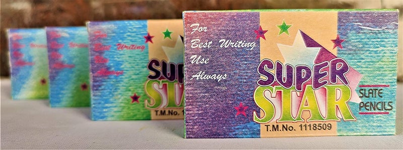 SSKR Slate Pencil for Kids Natural Lime Stone Chalk Pencil Best - 5 Packets (125 Chalks Total) - Image 2