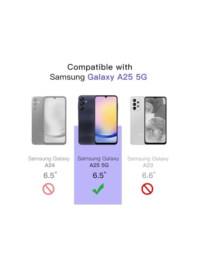 جي تيك واقي شاشة JETech لهاتف Galaxy A25 5G مقاس 6.5 بوصة، طبقة من الزجاج المقوى 9H، مضاد للخدش، شفاف عالي الدقة، 3 عبوات - Image 2