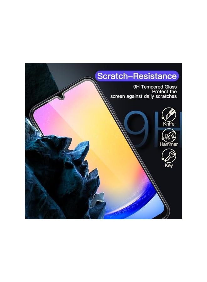جي تيك واقي شاشة JETech لهاتف Galaxy A25 5G مقاس 6.5 بوصة، طبقة من الزجاج المقوى 9H، مضاد للخدش، شفاف عالي الدقة، 3 عبوات - Image 3