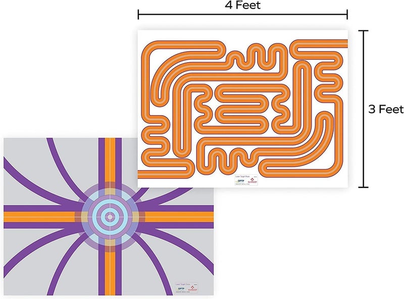 Sensory Motor Control LED Laser Headlamp System with 2 Poster Targets and Mazes for Testing and Treatment, 4 Feet x 3 Feet - Image 2