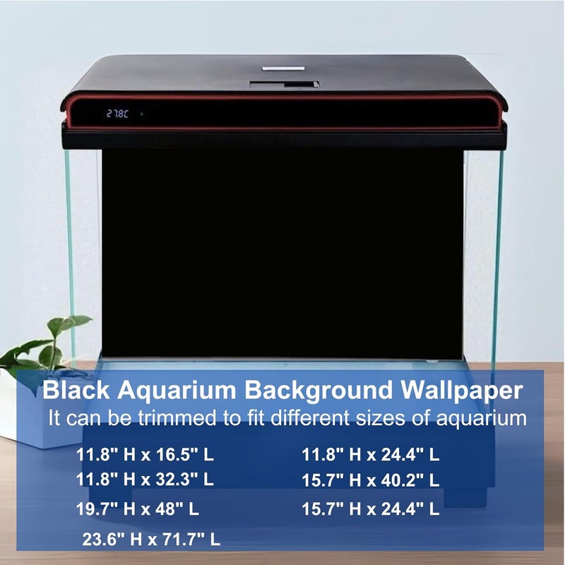 ELEBOX Aquarium Background Blue Black Fish Tank Background Wallpaper Double-Sided Aquarium Backing Paper, Aquarium Decorations for 10 Gallon 20 Gallon Aquarium 15.7" x 32.3" - Image 2