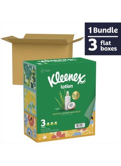 Kleenex Lotion Facial Tissues with Coconut Oil, 3 Flat Boxes, 120 Tissues Per Box, 3-Ply  - Image 2