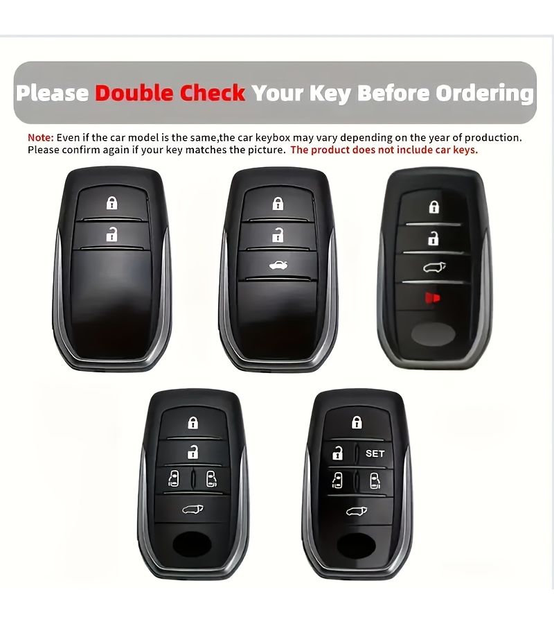 Cool White Fully Transparent TPU Key Fob Cover For Toyota 2018 To 2022 Models - Image 2