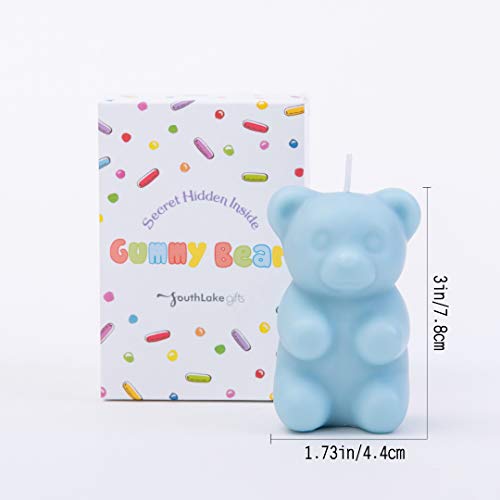 iLikePar Mysterious Gummy Bear Scented Candle Secret Hidden Inside(Blue) - Image 2