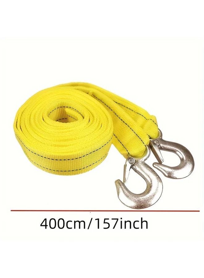 13ft Heavy Duty 5 Ton Towing Rope with Metal Hooks Durable Nylon Recovery Strap Includes Storage Bag - Image 4