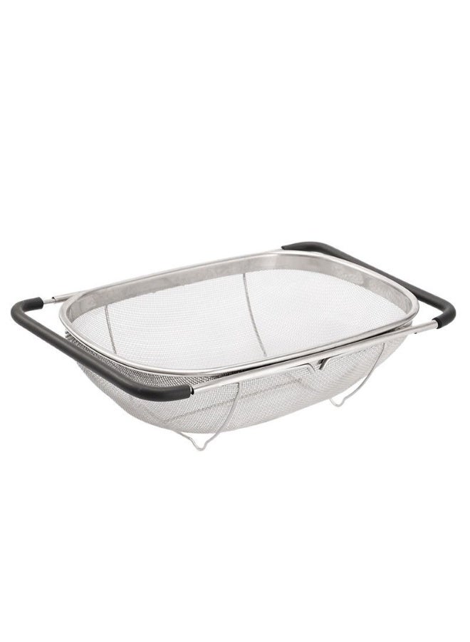 عام **مصفاة معدنية قابلة للتمدد - سلة تصريف متعددة الاستخدامات لغسل الفواكه والخضروات، قابلة للطي** - Image 1