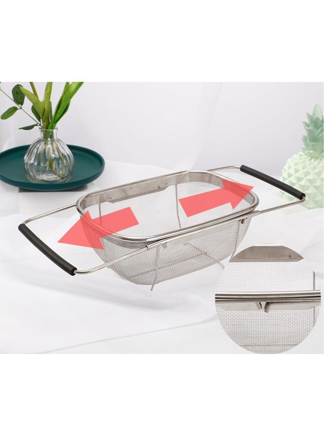 عام **مصفاة معدنية قابلة للتمدد - سلة تصريف متعددة الاستخدامات لغسل الفواكه والخضروات، قابلة للطي** - Image 3