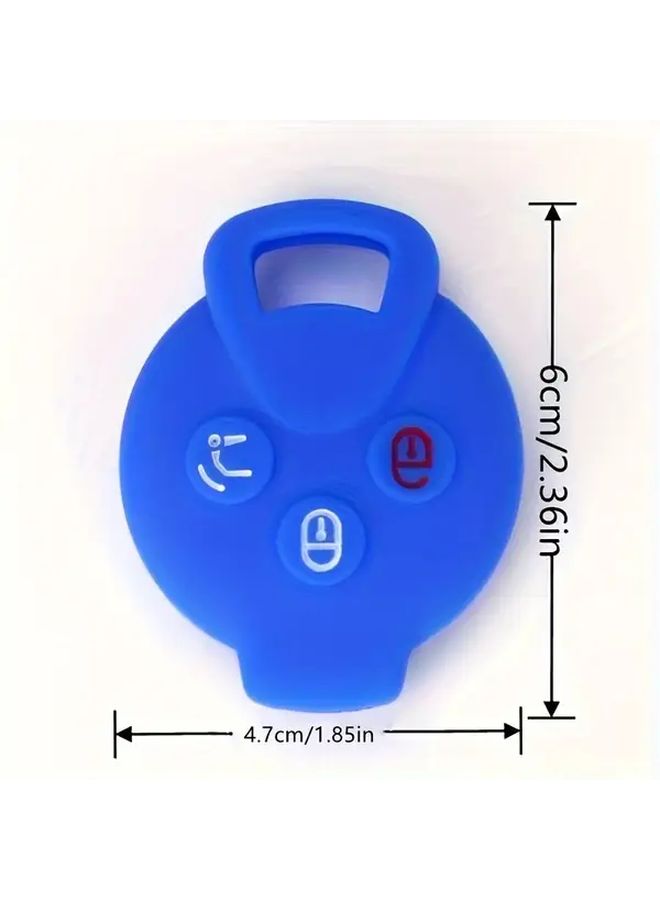 Silicone Remote Key Cover For Smart Car Black 1pc - Image 2