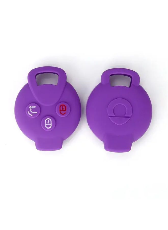 Silicone Remote Key Cover For Smart Car Black 1pc - Image 4