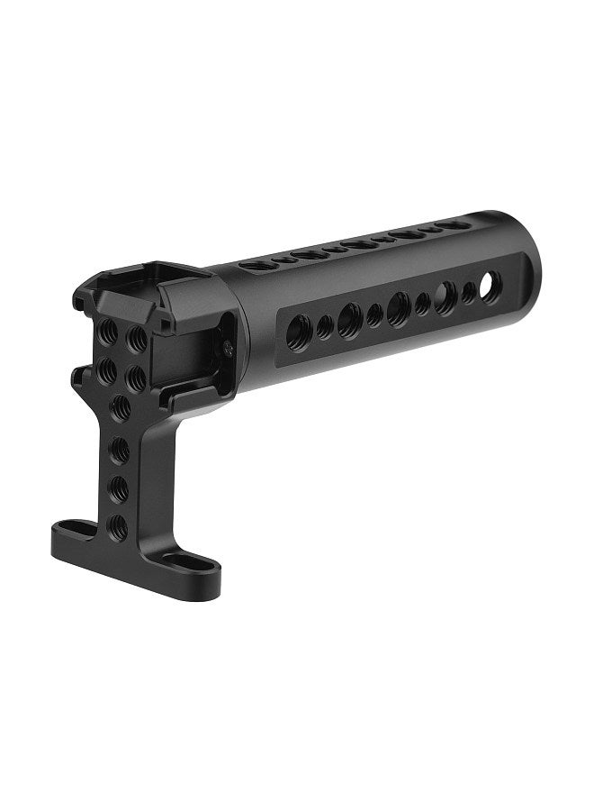 Generic Universal Camera Cage Top Handle Grip with 1/4 Inch 3/8 Inch Threaded Screw Holes Cold Shoe Mounts for Photography Lamp Microphone  - Image 1