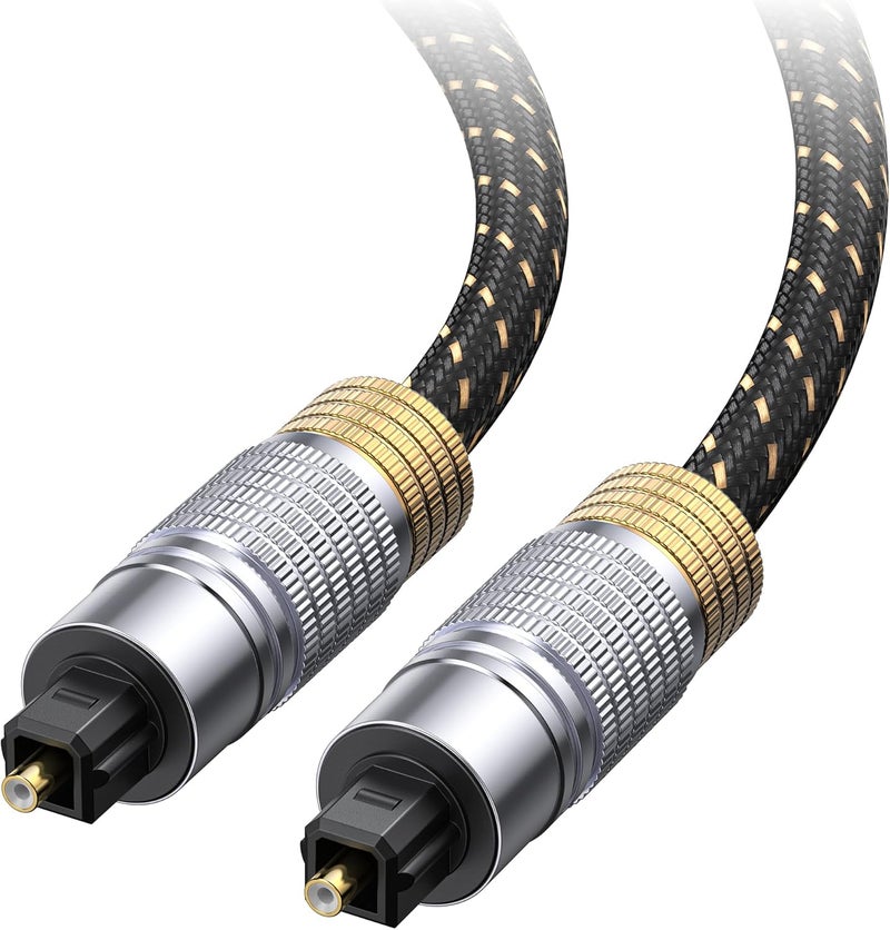 CableMatters كابل صوت بصري ممتاز بطول 15 قدم (كابل بصري توصلينك لصوت البار، سلك رقمي S/PDIF) - مثالي للصوت عالي الدقة مع أجهزة الصوت من سامسونج، سونوس، سوني، وبوز، 15 قدم - Image 1