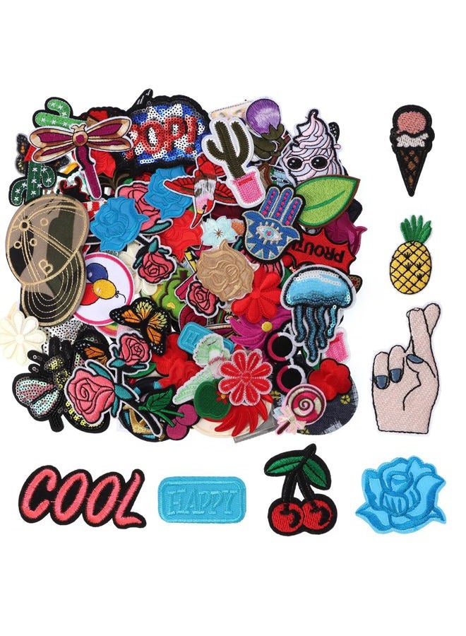 OEMOO 20pcs Random Assorted Styles Embroidered Patches, Sew On/Iron On Patch Applique for Clothing Accessories - Image 1