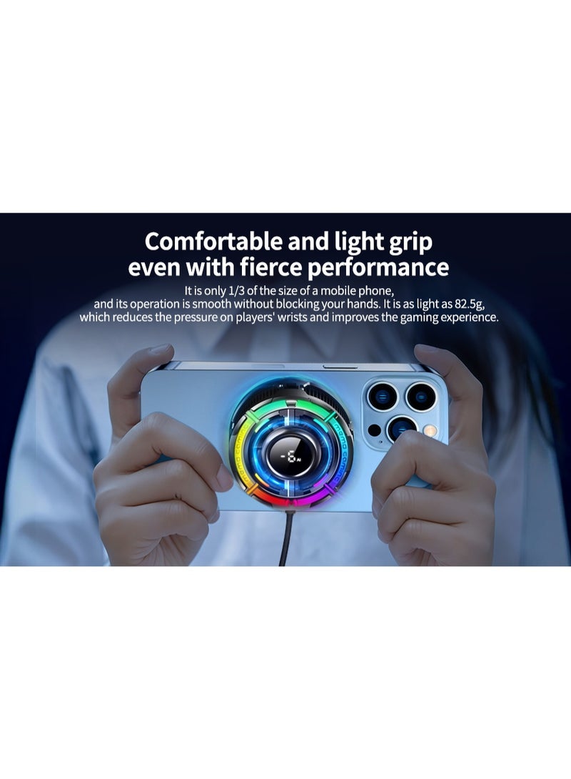 Memo Mag-Safe Phone Cooler for Gaming, Cell iPhone Cooling Fan Hot Weather, Portable RGB Mobile Enfriador para Celular Case, Ventilador para Telefono ipad Keep Phone Cool, for iPhone/Android Series Phone - Image 5