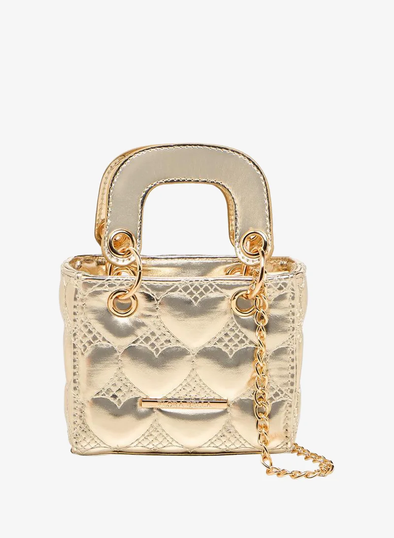 Flora Bella Heart Quilted Crossbody Bag with Chain Strap Ramadan Collection