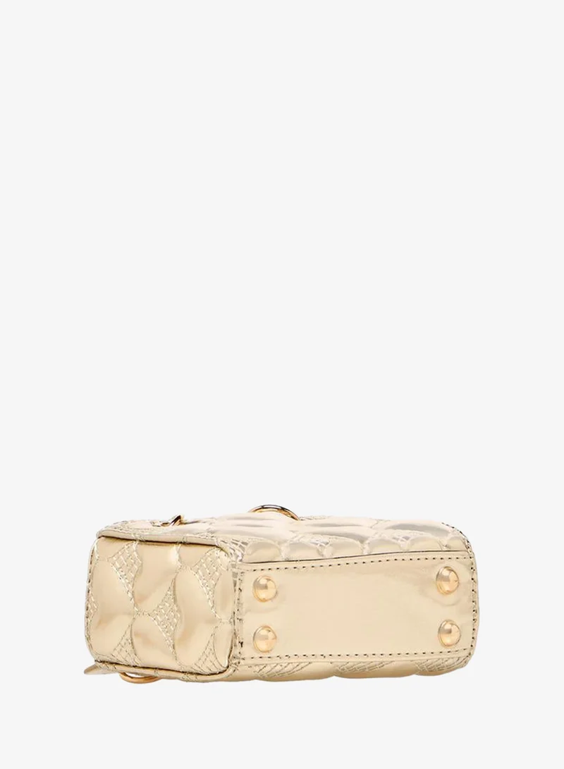 Flora Bella By Shoexpress GOLD Flora Bella Heart Quilted Crossbody Bag with Chain Strap Ramadan Collection for Women | Best Price UAE
