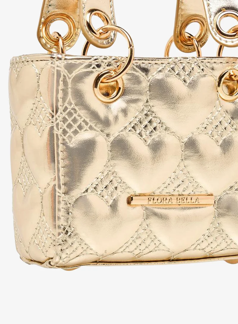 Flora Bella By Shoexpress GOLD Flora Bella Heart Quilted Crossbody Bag with Chain Strap Ramadan Collection for Women | Best Price UAE