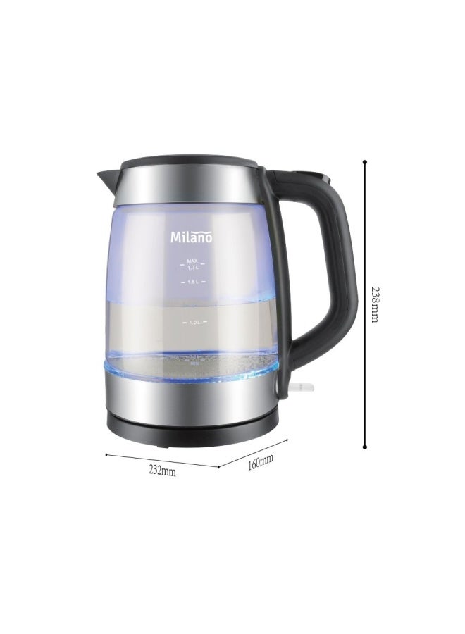 milano Milano Glass Kettle Ml-17G03A2 1.7L - Image 2