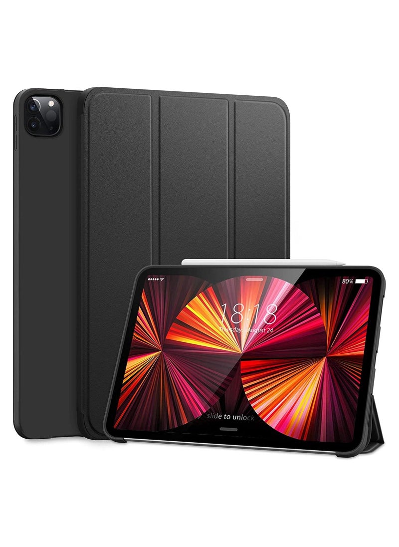 حافظة لجهاز iPad Pro مقاس 11 بوصة الجيل 2/3/4 2022/2021/2020/2018، حامل ذكي ثلاثي الطيات فائق الخفة مع غلاف خلفي ناعم من TPU - Image 1