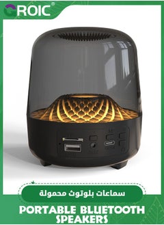 GROIC Bluetooth Speaker 360 Surround Sound Diamond Shaped Ambient Lighting Effect Desktop Bluetooth 5.0 Speaker Subwoofer  - Image 1