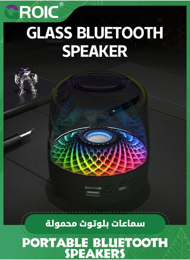 GROIC - Bluetooth Speaker 360 Surround Sound Diamond Shaped Ambient Lighting Effect Desktop Bluetooth 5.0 Speaker Subwoofer - Image 1