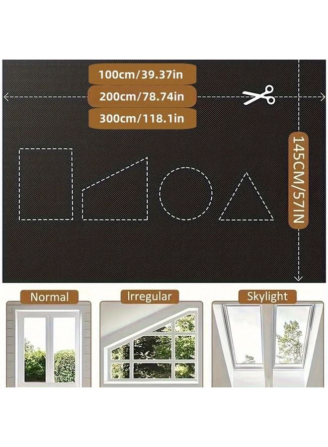 Blackout Curtain Fabric 57.09x78.74 Inch Self Adhesive Thermal Insulated Window Shades - Image 5