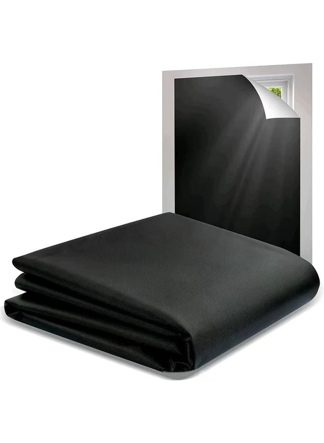 Blackout Curtain Fabric 57.09x78.74 Inch Self Adhesive Thermal Insulated Window Shades - Image 4