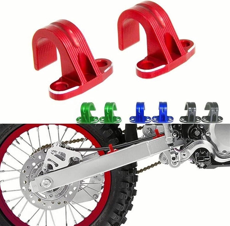 Wivplex Motorcycle Brake Hose Clamp - Red - Image 2