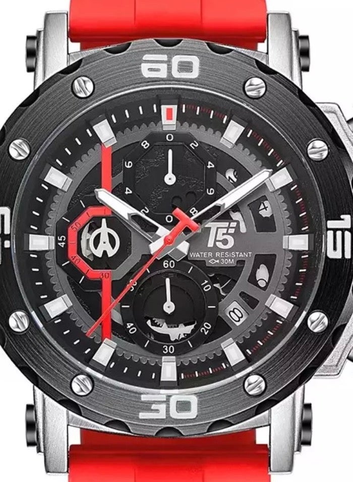 T5 Men's Chronograph Silicone strap Watch