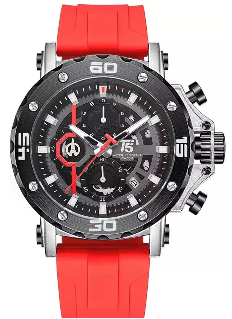 T5 Men's Chronograph Silicone strap Watch - pzsku/ZF976F51D303A9EBDEE0AZ/45/_/1697288597/a4c95079-7299-4ba0-aa09-286f7e3bc7de